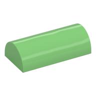 Brick Curved 2 × 4 Double, No Studs, without Groove Medium Green