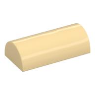 Bogenstein 2 × 4 doppelt, Nr. Noppen, mit Rille Beige