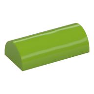 Brick Curved 2 × 4 Double, No Studs, with Groove Lime