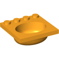 Sink 4 × 4 with Elliptical Basin Leuchtendes Hellorange