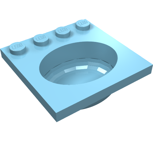 Sink 4 × 4 with Elliptical Basin Sky Blue