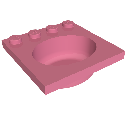 Sink 4 × 4 with Elliptical Basin Medium Dark Pink