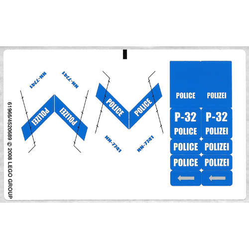 Sticker Sheet for Set 7741-1 [No Color/Any Color]