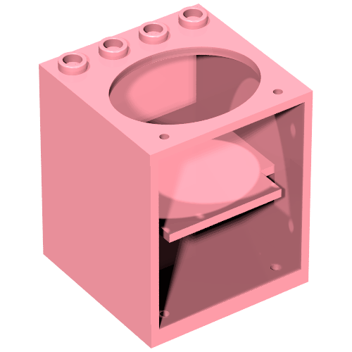 Belville, Cupboard 4 × 4 × 4 with Elliptical Hole for Sink Rosa