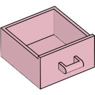 Cupboard 4 × 4 × 4 Drawer, Open Handle Pink