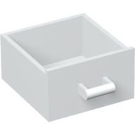 Cupboard 4 × 4 × 4 Drawer, Open Handle White