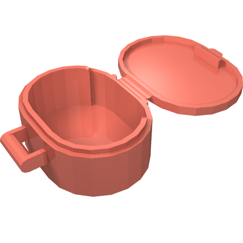 Belville / Scala, Bag / Case, Oval Salmon