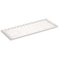 Plate Special 6 × 16 with Studs on 3 Edges White