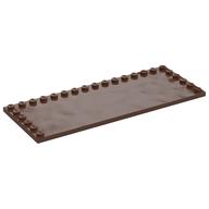 Plate Special 6 × 16 with Studs on 3 Edges Brown