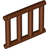 Bar 1 × 4 × 3 [End Tabs] Reddish Brown