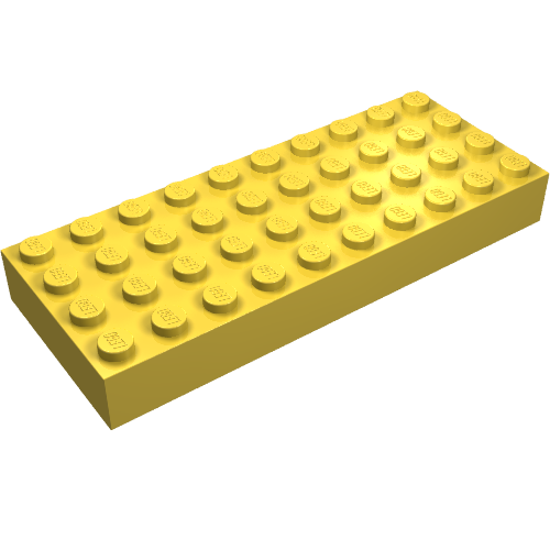 Brick 4 × 10 Yellow
