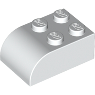 Brick Curved 2 × 3 White