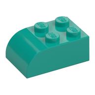 Brick Curved 2 × 3 Dark Turquoise