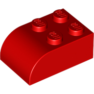 Brick Curved 2 × 3 Red