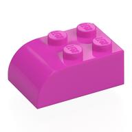 Brick Curved 2 × 3 Dark Pink