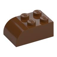 Brick Curved 2 × 3 Reddish Brown