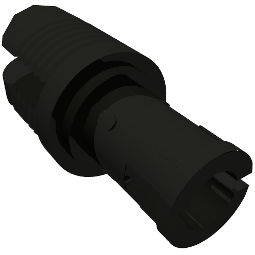 Arm Piece with Pin, 3 Fingers and Outside Thread Grooves Schwarz