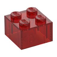 Brick 2 × 2 without Inside Ridges Transparent-Rot