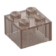 Brick 2 × 2 without Inside Ridges Trans-Brown