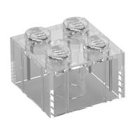Brick 2 × 2 without Inside Ridges Trans-Clear