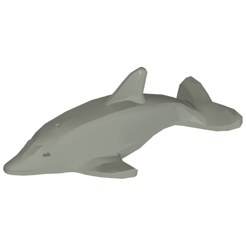 Animal, Dolphin (Normal Connection - Without Axle Holder) Hellgrau