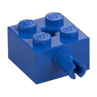 Brick Special 2 × 2 with Pin and Axle Hole Blue