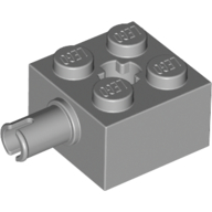 Brick Special 2 × 2 with Pin and Axle Hole Light Bluish Gray
