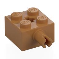 Brick Special 2 × 2 with Pin and Axle Hole Medium Nougat
