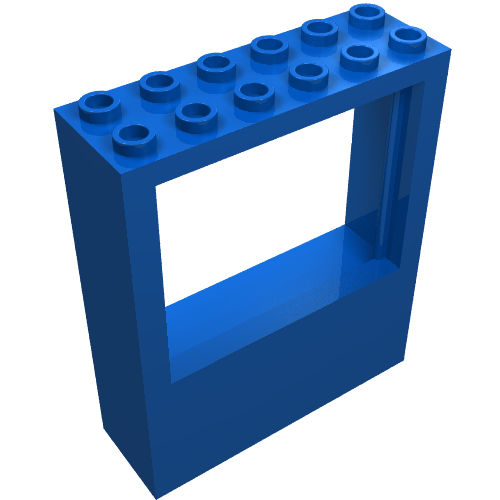 Window 2 × 6 × 6 Freestyle Blue