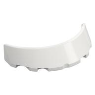 Windscreen 3 × 6 × 1 Curved with 2 Circular Stud Holders in Bottom Weiß