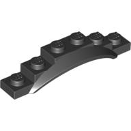 Wheel Arch, Mudguard, 1 1/2 × 6 × 1 [Arch Extended] Schwarz
