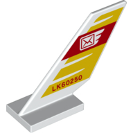 Tail Shuttle with 'LK60250' and Envelope Print Weiß