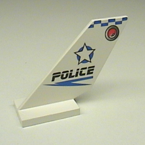 Tail Shuttle with Police Blue Checkered Print White