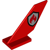 Tail Shuttle with Fire Logo Print Rot