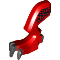 Creature Body Part, Dragon Leg, Left with Black Claws and Hip Print Red