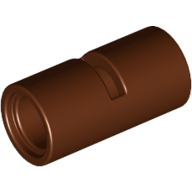 Technic Pin Connector Round [Slotted] Rotbraun