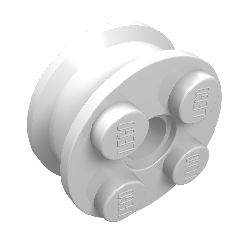 Wheel Freestyle with 2 × 2 Studs and Pin Hole Weiß