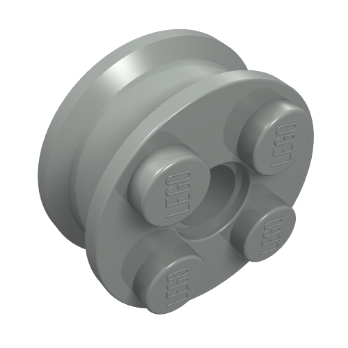 Wheel Freestyle with 2 × 2 Studs and Pin Hole Hellgrau