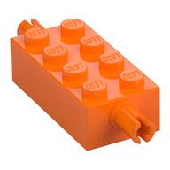 Stein speziell 2 × 4 mit Pins Orange