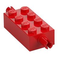 Brick Special 2 × 4 with Pins Red