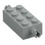 Brick Special 2 × 4 with Pins Light Gray