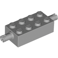 Stein speziell 2 × 4 mit Pins Hellblaugrau
