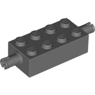 Brick Special 2 × 4 with Pins Dark Bluish Gray
