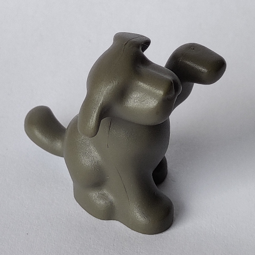 Animal, Dog, Raised Paw [Plain] Dunkelgrau