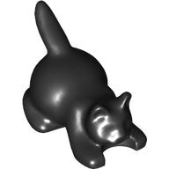 Animal, Cat, Kitten Crouching [Plain] Black