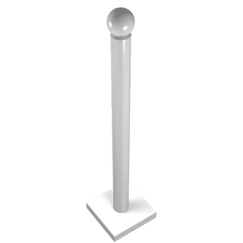 Belville Umbrella Stand with Square Base White