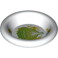 Equipment Dish / Plate / Bowl 3 × 3 with Lettuce and Butter Sauce Print White