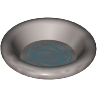 Equipment Dish / Plate / Bowl 3 × 3 with Swirling Water (Pensieve) Print Flat Silver