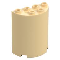Cylinder Half 2 × 4 × 4 Tan