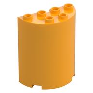 Cylinder Half 2 × 4 × 4 Bright Light Orange